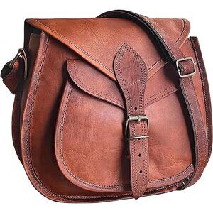 Leather Crossbody Bag Vintage Purses Handbags for Women Travel Organizer